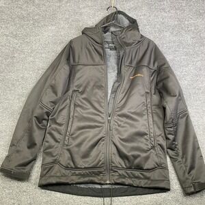 Grundens AWP20B Mens Black Hooded Fleece Lined Softshell Jacket Size M Fishing
